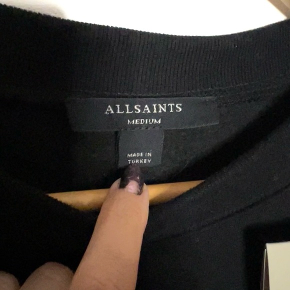 All Saints | NWT Black Embellished Robin Sweater - Picture 8 of 10